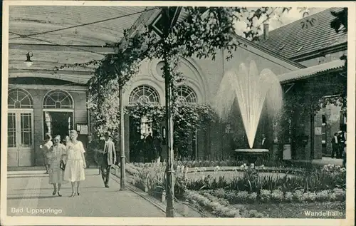 Ansichtskarte Bad Lippspringe Wandelhalle 1952