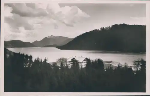 Ansichtskarte Kochel am See Walchensee Hotel Einsiedel 1932 