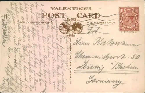 Postcard Liverpool Dampfer - River Mersey 1928 