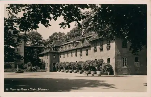 Ansichtskarte Weimar Haus der Frau v. Stein 1932 