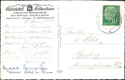 Ansichtskarte Bad Harzburg Kiosk - Molkenhaus 1959 