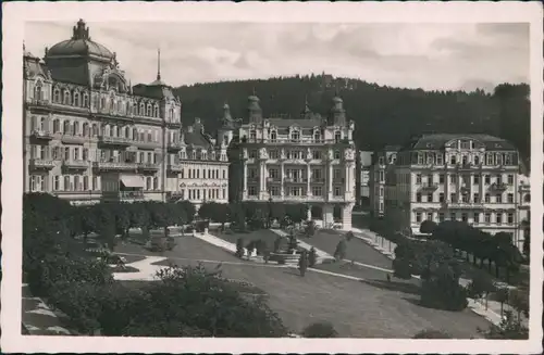 Postcard Marienbad Mariánské Lázně Goetheplatz 1932 