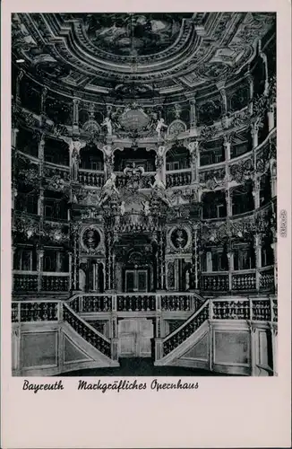 Ansichtskarte Bayreuth Innenansicht - Markgräfliches Opernhaus 1932 