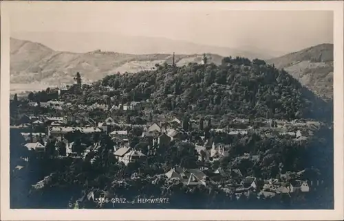 Ansichtskarte Graz von der Hilwarte 1926 