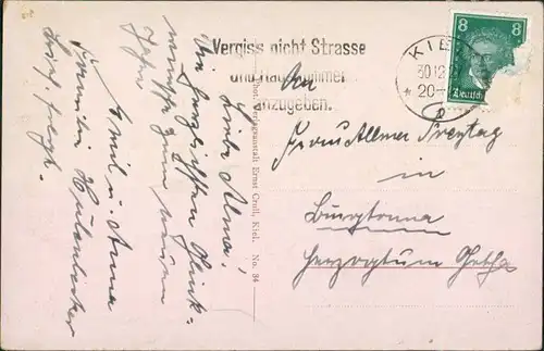 Ansichtskarte Kiel Stadttheater, Rathaus - Kirche 1915 