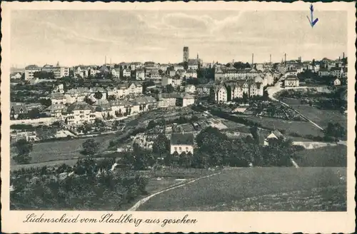 Ansichtskarte Lüdenscheid Stadt und Fabriken vom Stadtberg 1939 