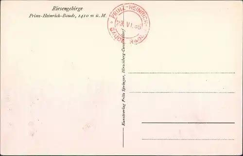 Krummhübel Karpacz Prinz-Heinrich-Baude / Schronisko Księcia Henryka 1936 