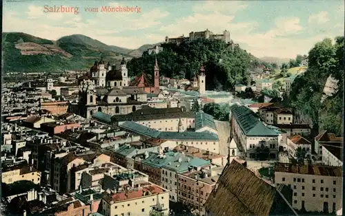 Ansichtskarte Salzburg Stadt vom Mönchsberg 1910 