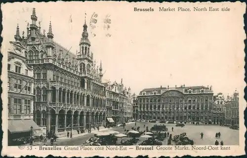 Postkaart Brüssel Bruxelles Markt - Grand Place 1932 