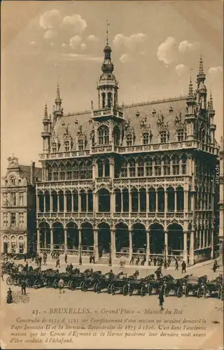 Postkaart Brüssel Bruxelles Kutschen - Grand Place 1912 