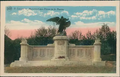 Postkaart Esneux Esneu Monument aux Heros de la Guerre 1922 