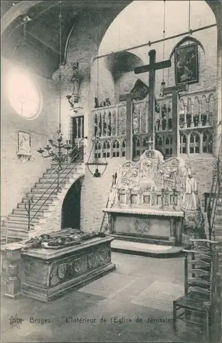 Brügge Brugge Bruges Eglise de Jerusalem/Innenansicht  Jerusalem Kirche 1913