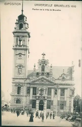 Postkaart Brüssel Bruxelles Pavillon de la Ville de Bruxelles 1910 