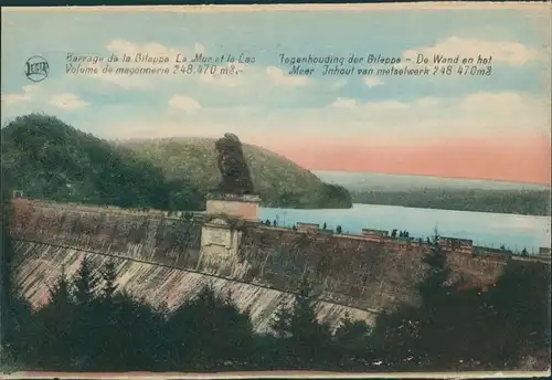 Postkaart Jalhay Galbach Gileppe-Talsperre 1922 