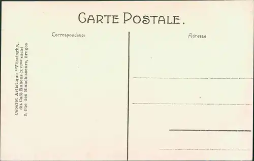 Postkaart Brügge Brugge | Bruges Interieur du Cafe Flessinghe 1913 