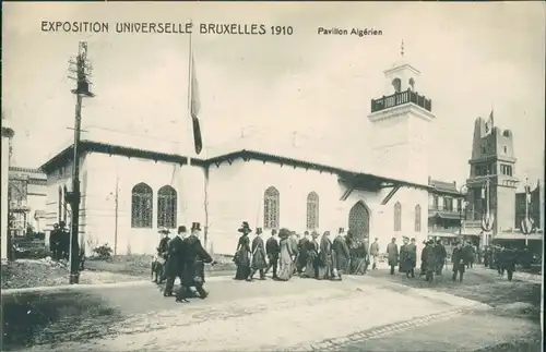 Postkaart Brüssel Bruxelles Pavillon Algerien EXPO 1910 