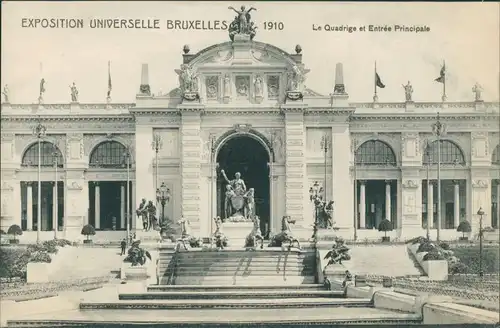 Postkaart Brüssel Bruxelles Entree - Expo 1910 