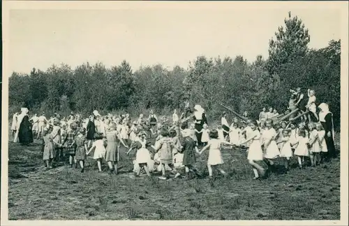 Postkaart Ravels spielende Kinder - Open lucht School 1928 