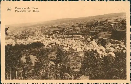 Postkaart Theux Blick auf die Stadt 1929 