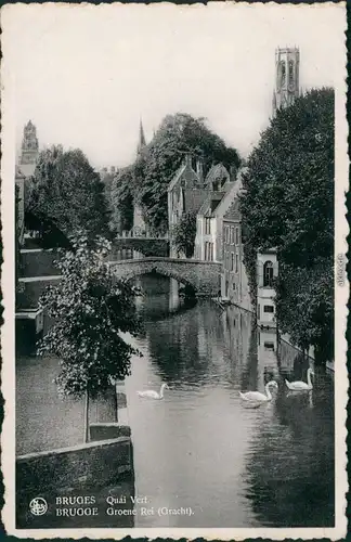 Postkaart Brügge Brugge | Bruges Quai Vert - Gracht 1931 