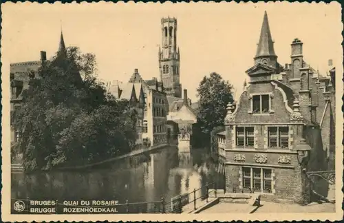 Postkaart Brügge Brugge | Bruges Quai de Rosaire 1931 