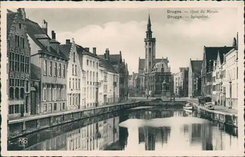 Postkaart Brügge Brugge | Bruges Spiegelrei/Quai du Miroit 1931 
