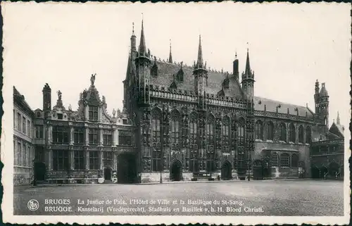 Postkaart Brügge Brugge | Bruges Platz - Justizpalast 1931 