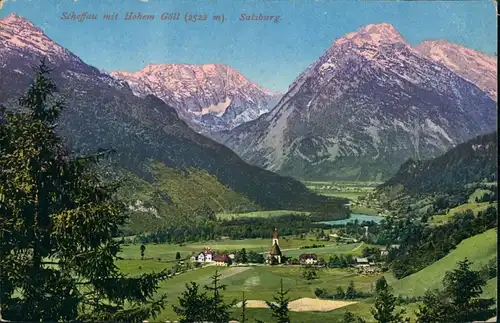 Ansichtskarte Scheffau am Wilden Kaiser Blick auf die Stadt 1914 