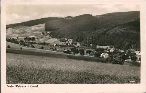 Ansichtskarte Holzhau-Rechenberg-Bienenmühle Blick auf den Ort 1956