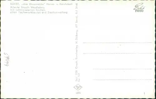 Ansichtskarte Soest Wiesenkirche/Maria zu Weser Kirche 1959