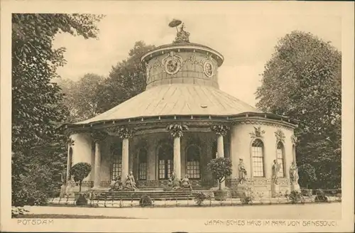 Ansichtskarte Potsdam Japanisches Haus im Park von Sanssouci 1924