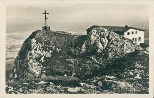 Ansichtskarte Hochfelln Hochfellngipfel mit Hochfellnhaus 1931