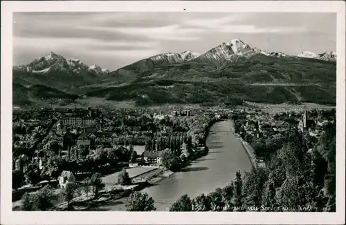 Ansichtskarte Innsbruck Blick auf den Ort mit Bergpanorama 1930