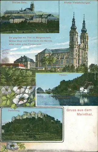 Bad Staffelstein Schloss Banz, Kloster Vierzehnheiligen, Hausen 1914
