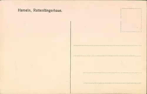 Ansichtskarte Hameln Rattenfängerhaus 1918