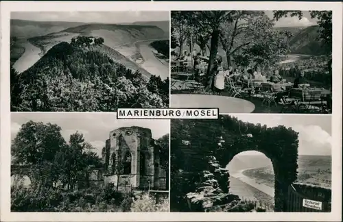 Ansichtskarte Zell/Mosel Klosterruine Marienburg 1938