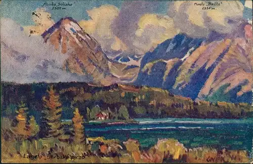 Tschirmer See-Vysoké Tatry Štrbské Pleso (Csorbató) Solisk  VYSOKÉ TATRY 1924