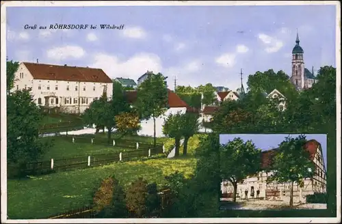 Ansichtskarte Röhrsdorf-Klipphausen 2 Bild: Totale, Gasthaus 1936 