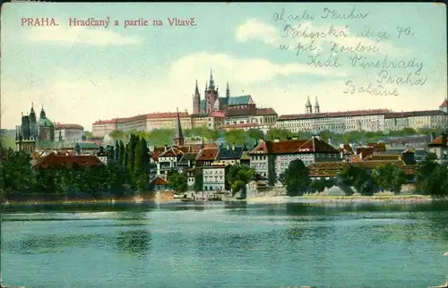 Burgstadt-Prag Hradschin/Hradčany Praha Hradčany a partie na Vltavě 1920