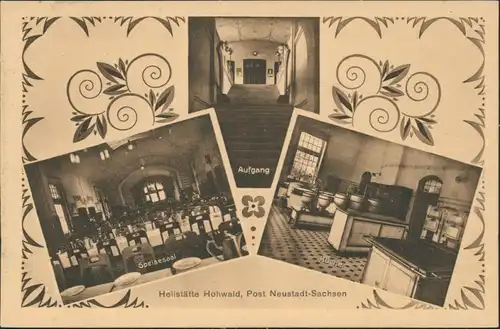 Ansichtskarte Hohwald (Sachsen) Innenqansichten - Heilstätte 1909 