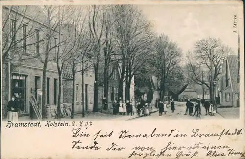 Ansichtskarte Bad Bramstedt Straßenpartie - Geschäft 1907 