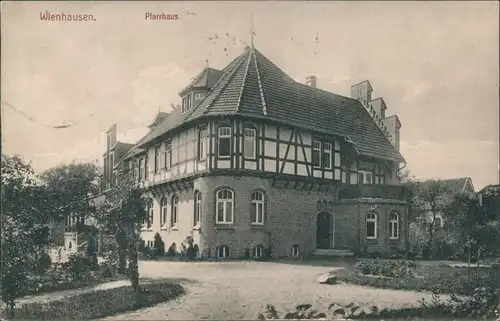 Ansichtskarte Wienhausen Straßenpartie Pfarrhaus 1909 