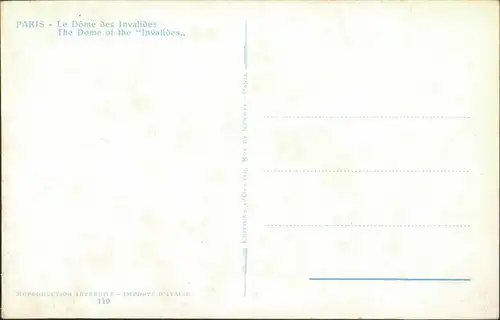 CPA Paris Hôtel des Invalides / Invalidendom 1918