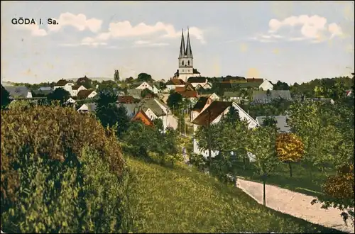 Ansichtskarte Göda Hodźij Straßenpartie b Bautzen Oberlausitz 1922