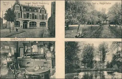 Ansichtskarte Bad Bramstedt 4 Bild: Hotel Stadt Hamburg 1909 