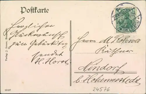 Ansichtskarte Bad Bramstedt Gastwirtschaft zum Landhause 1911 