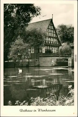 Ansichtskarte Wienhausen Wehr, Fluss - Rathaus 1960 