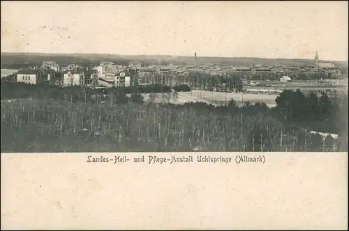 Ansichtskarte Uchtspringe-Stendal Blick auf Stadt und Anstalt 1907