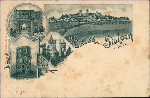 Litho 
Ansichtskarte Stolpen Burg Stolpen 1900