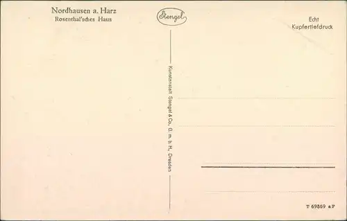 Ansichtskarte Nordhausen Rosenthal'sches Haus 1925